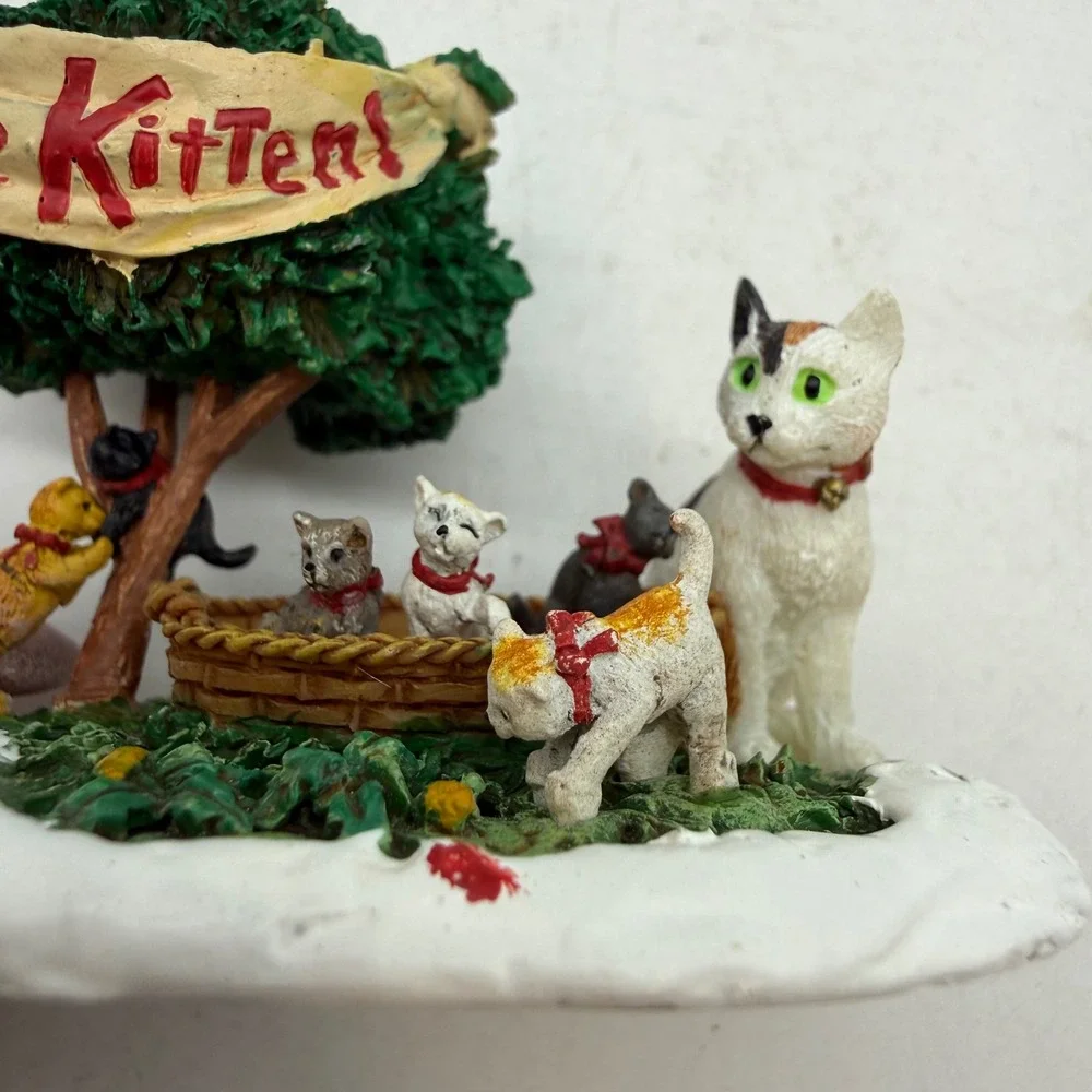 Department 56 Village Accessories Dog Puppies Cat Kittens Set of 2 north pole